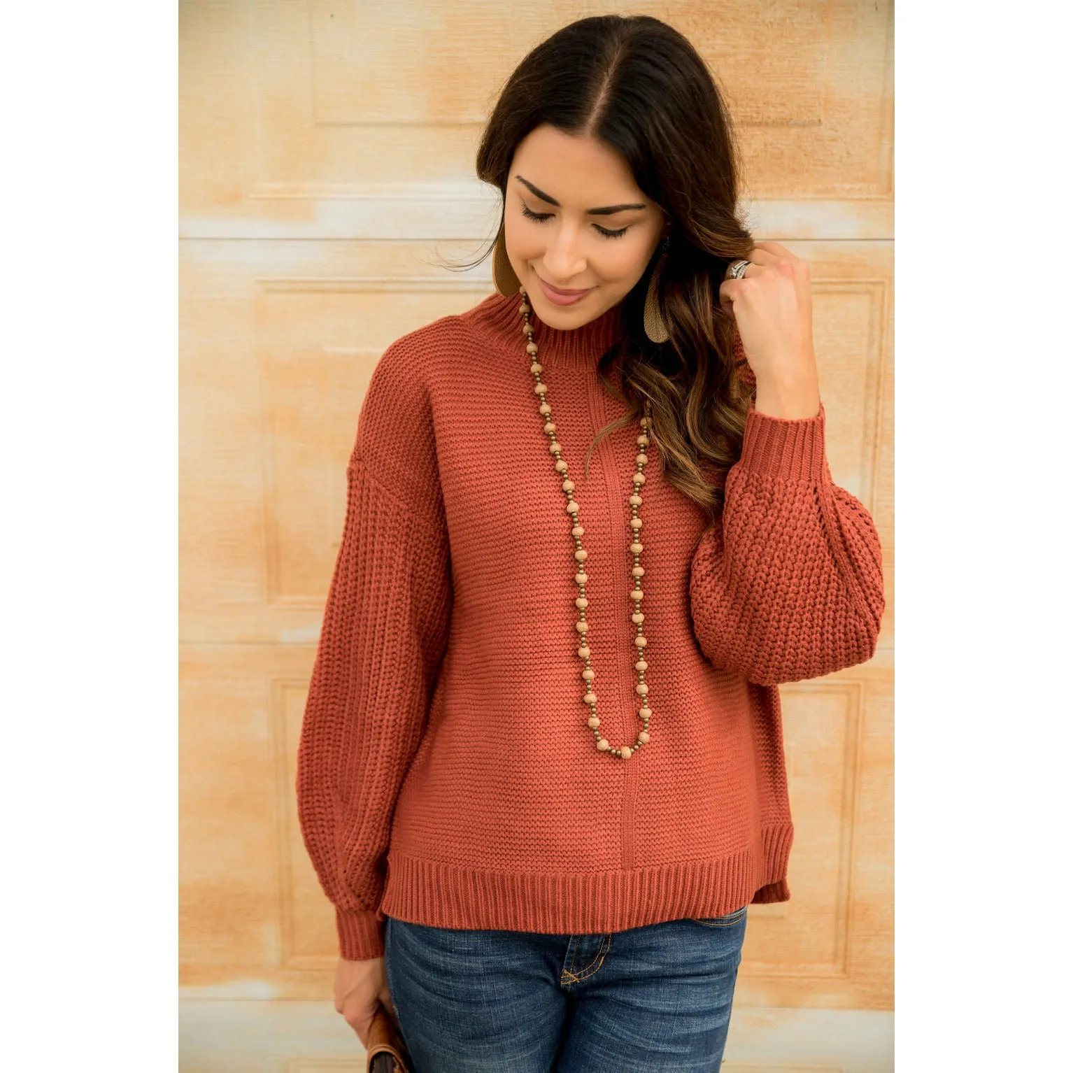 High Neck Detailed Sweater