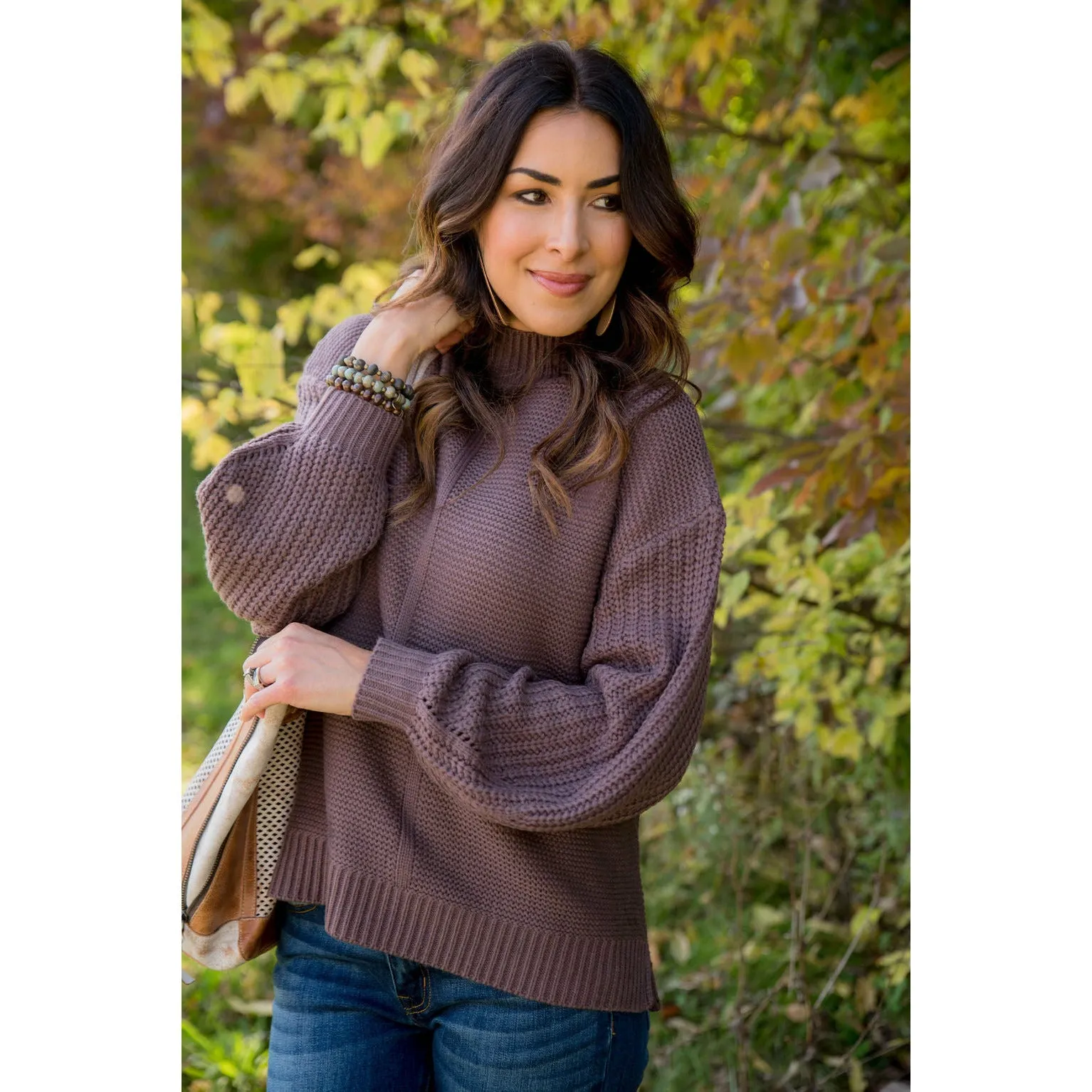 High Neck Detailed Sweater