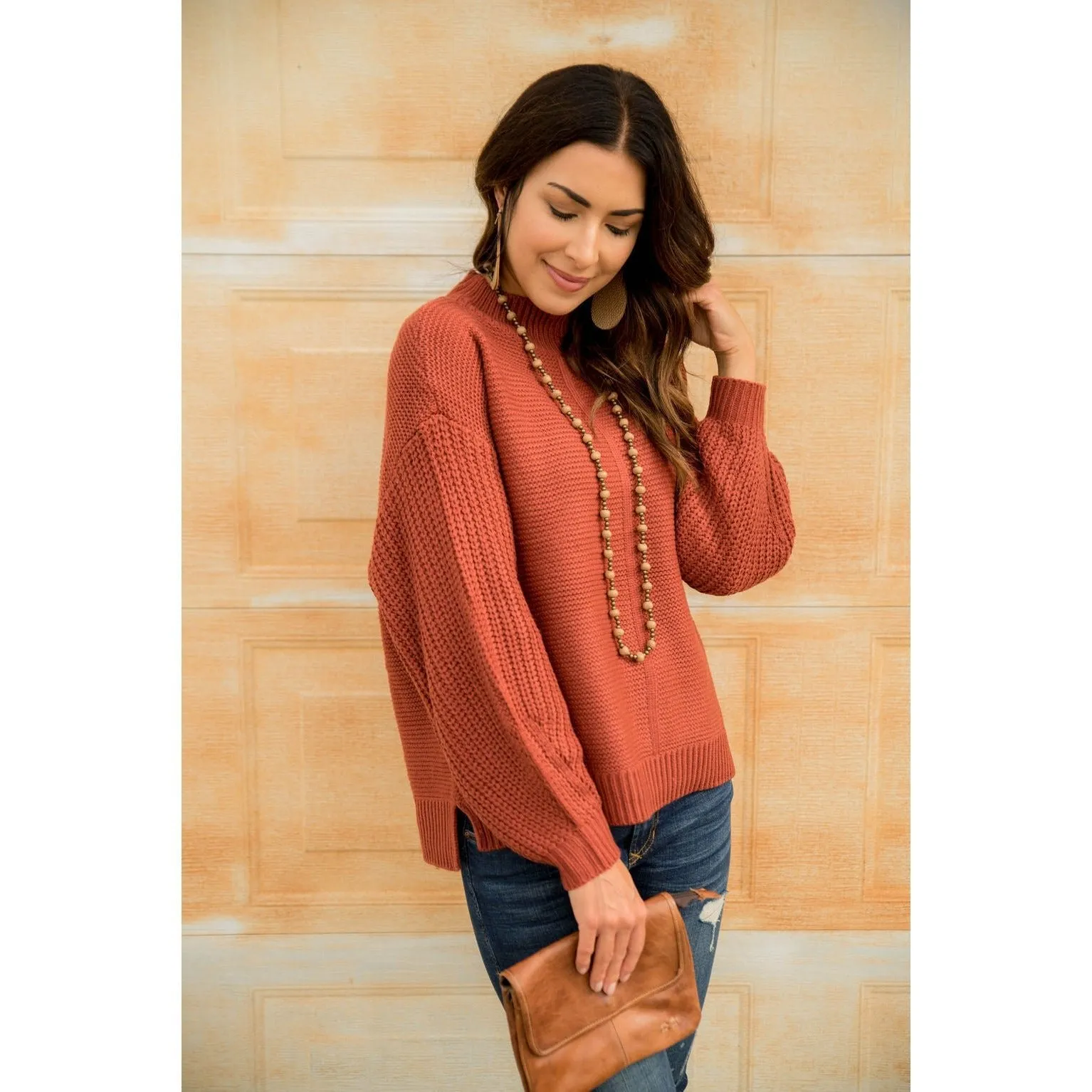High Neck Detailed Sweater