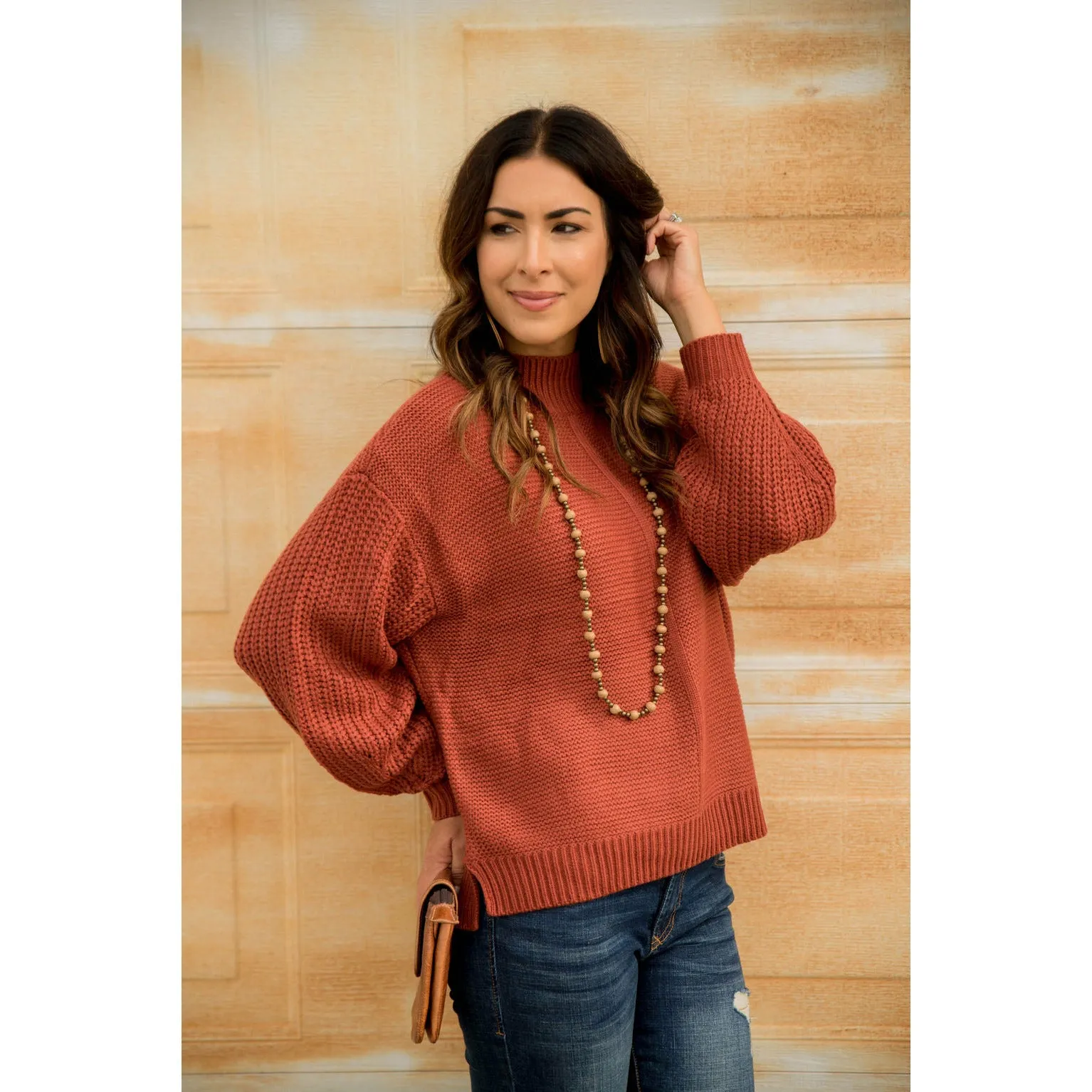 High Neck Detailed Sweater