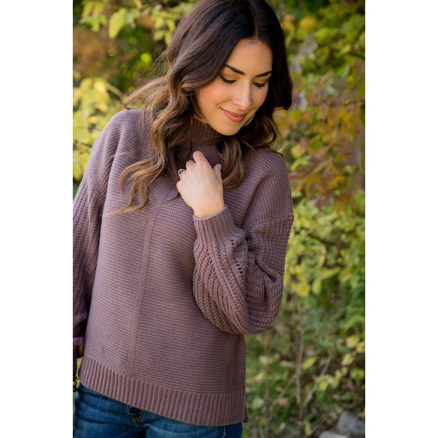 High Neck Detailed Sweater