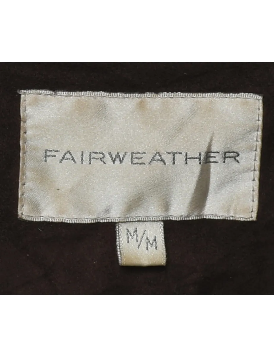 Hooded Dark Brown Coat - M