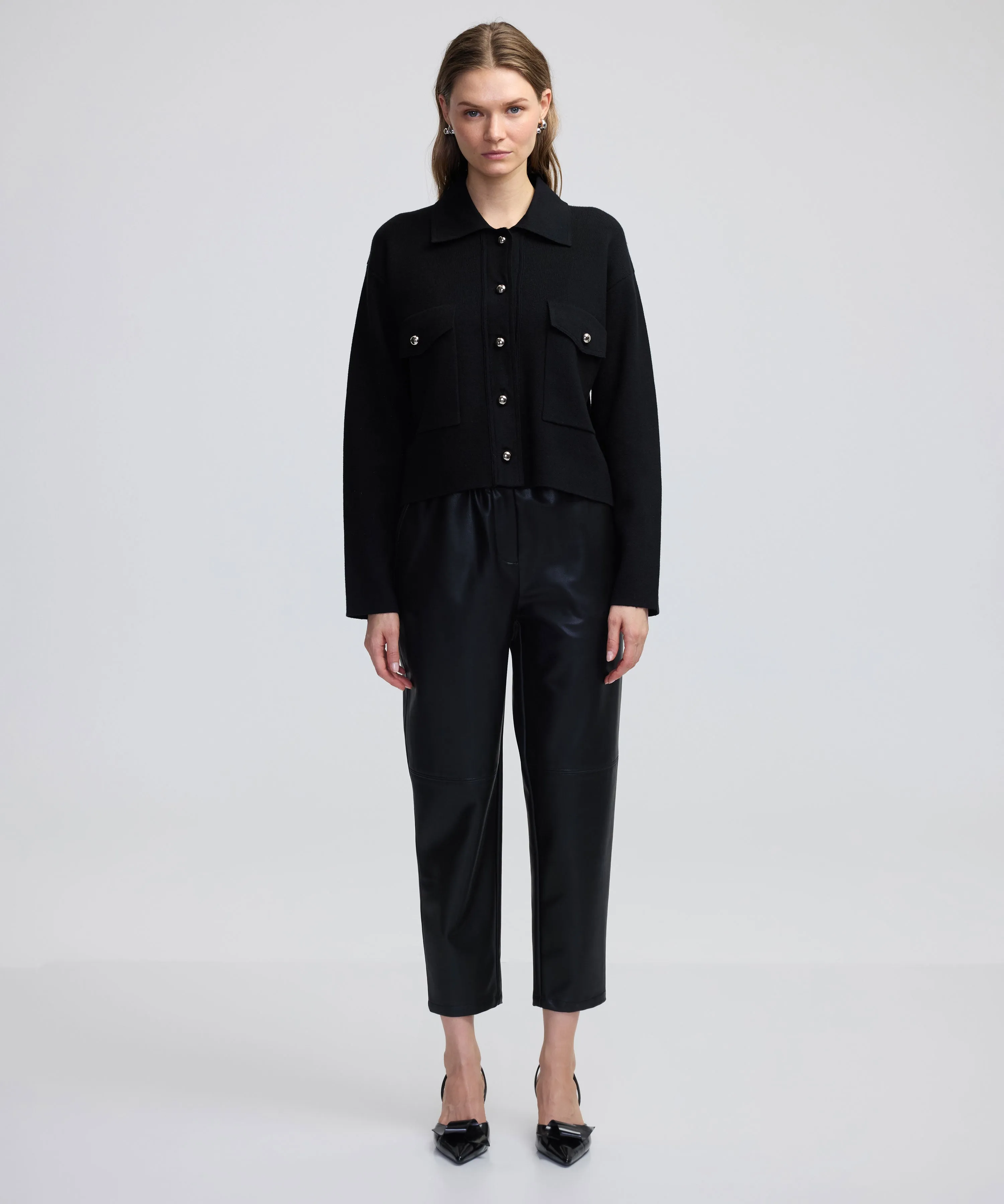 Ipekyol Knitted Cardigan With Metal Buttons Black
