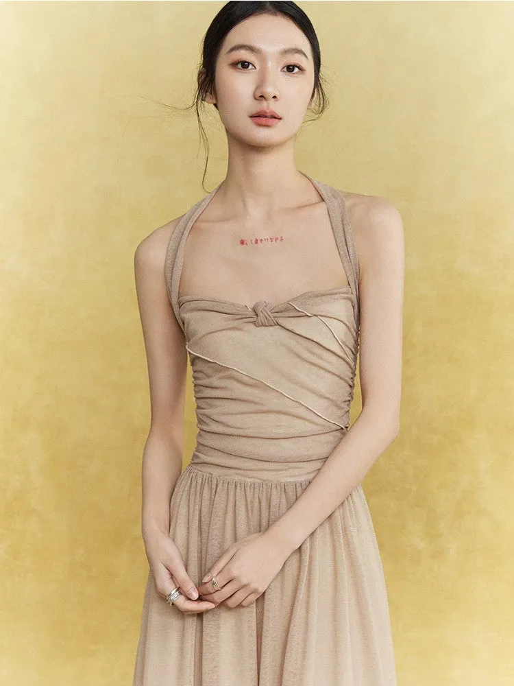 Knit Mesh Thin Sheer Damage Tops