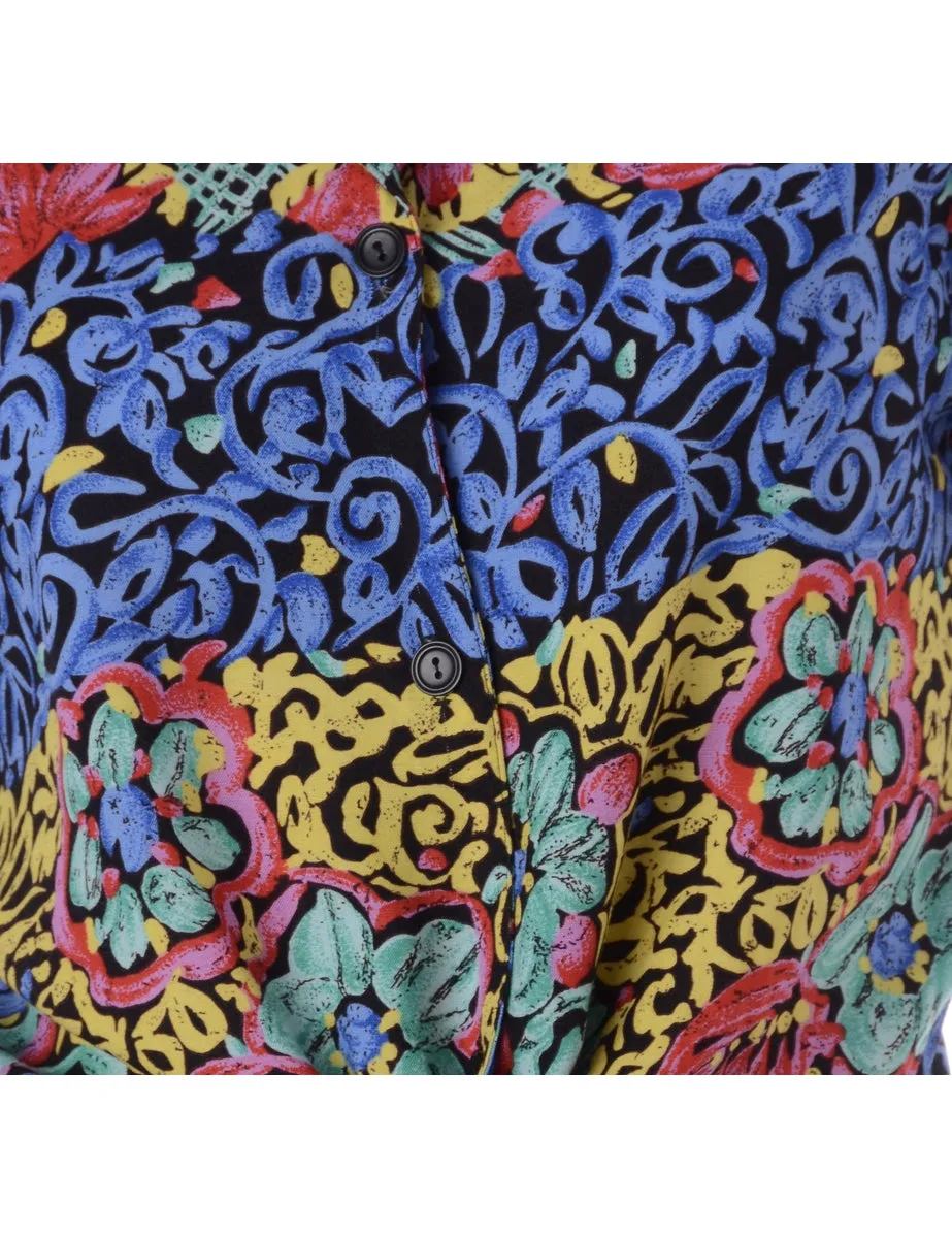 Label Peggy S/S Print tie Blouse