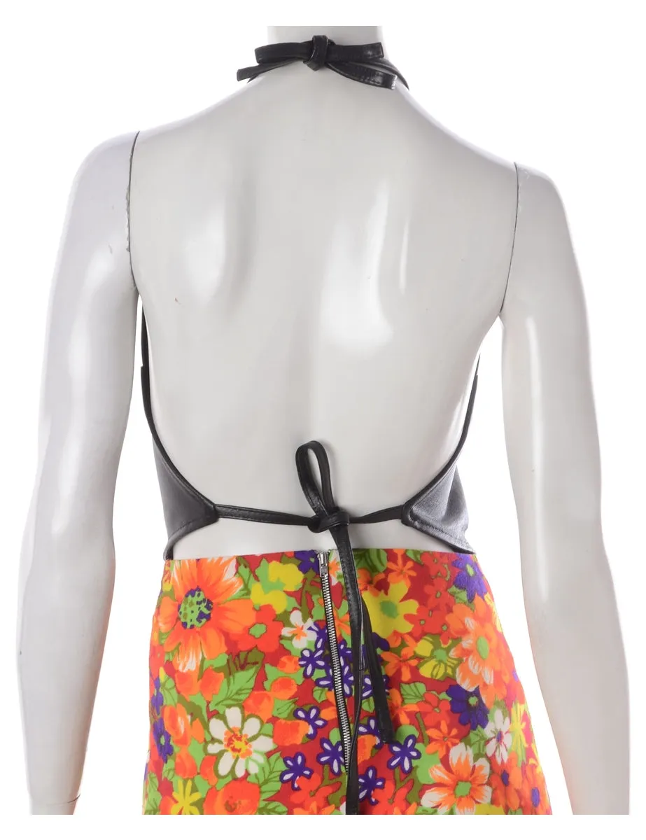 Label Tina Pointed Leather Halter Top