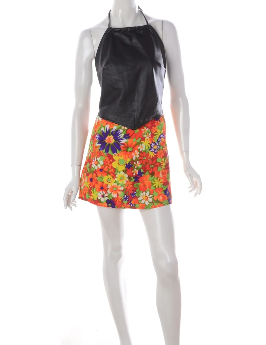 Label Tina Pointed Leather Halter Top