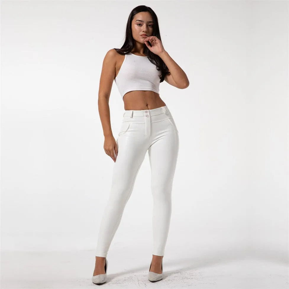 Leather Look Shapewear Pants