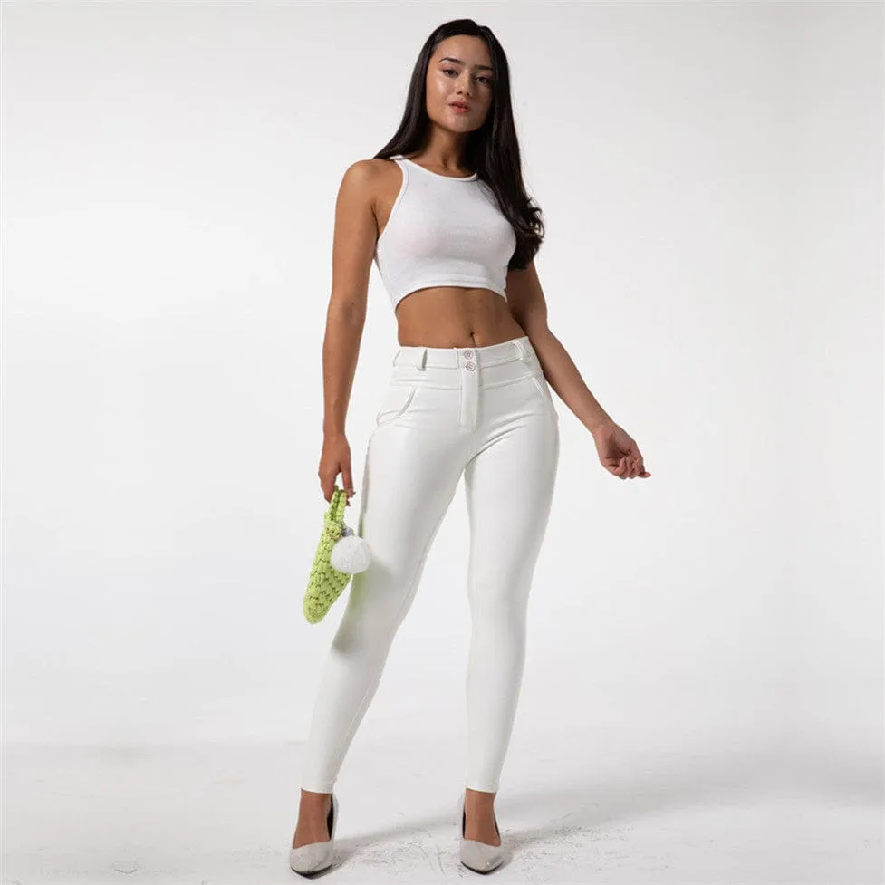 Leather Look Shapewear Pants