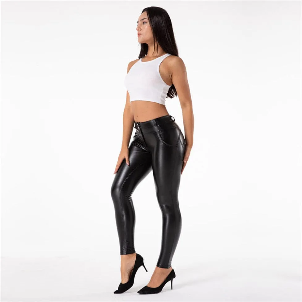 Leather Look Shapewear Pants