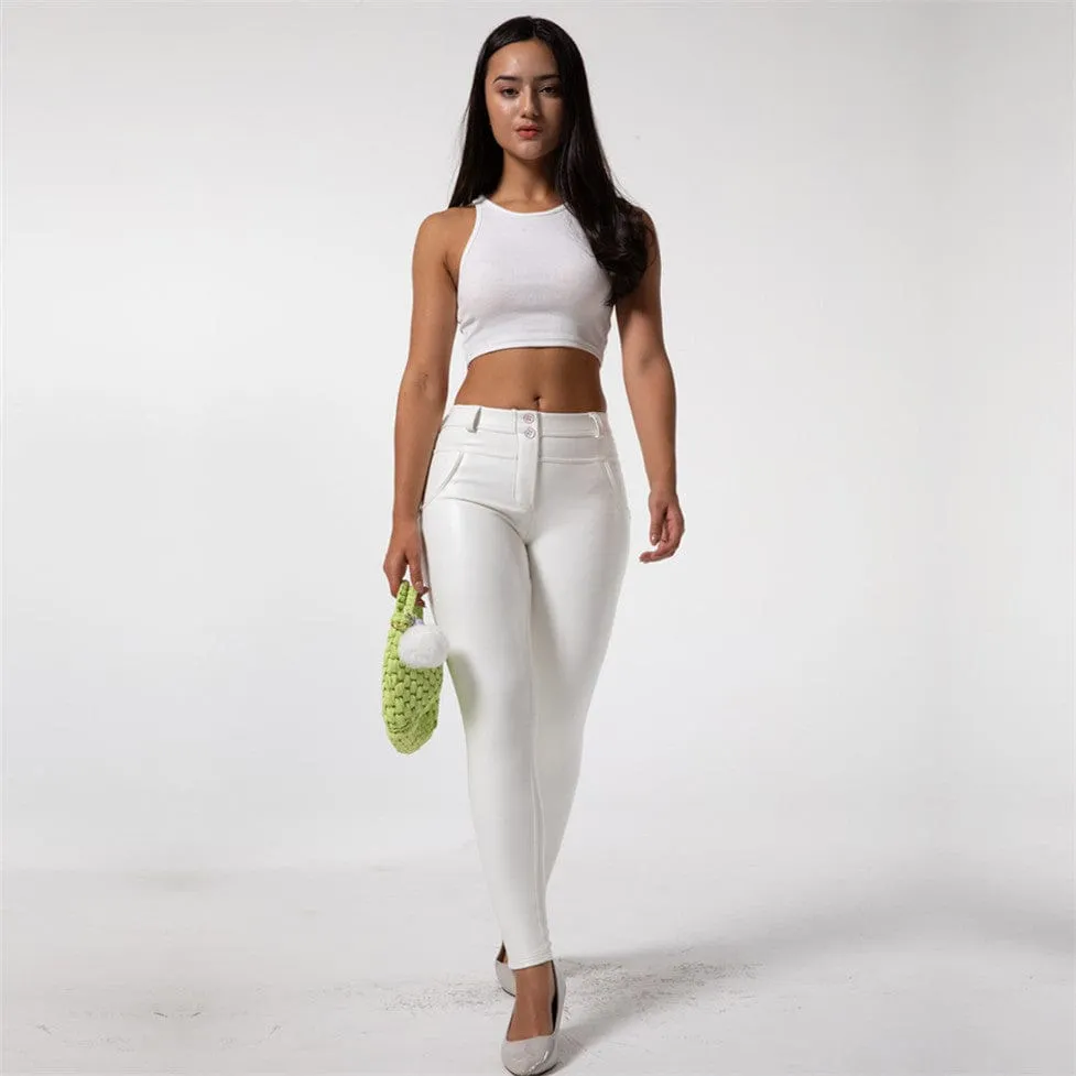 Leather Look Shapewear Pants