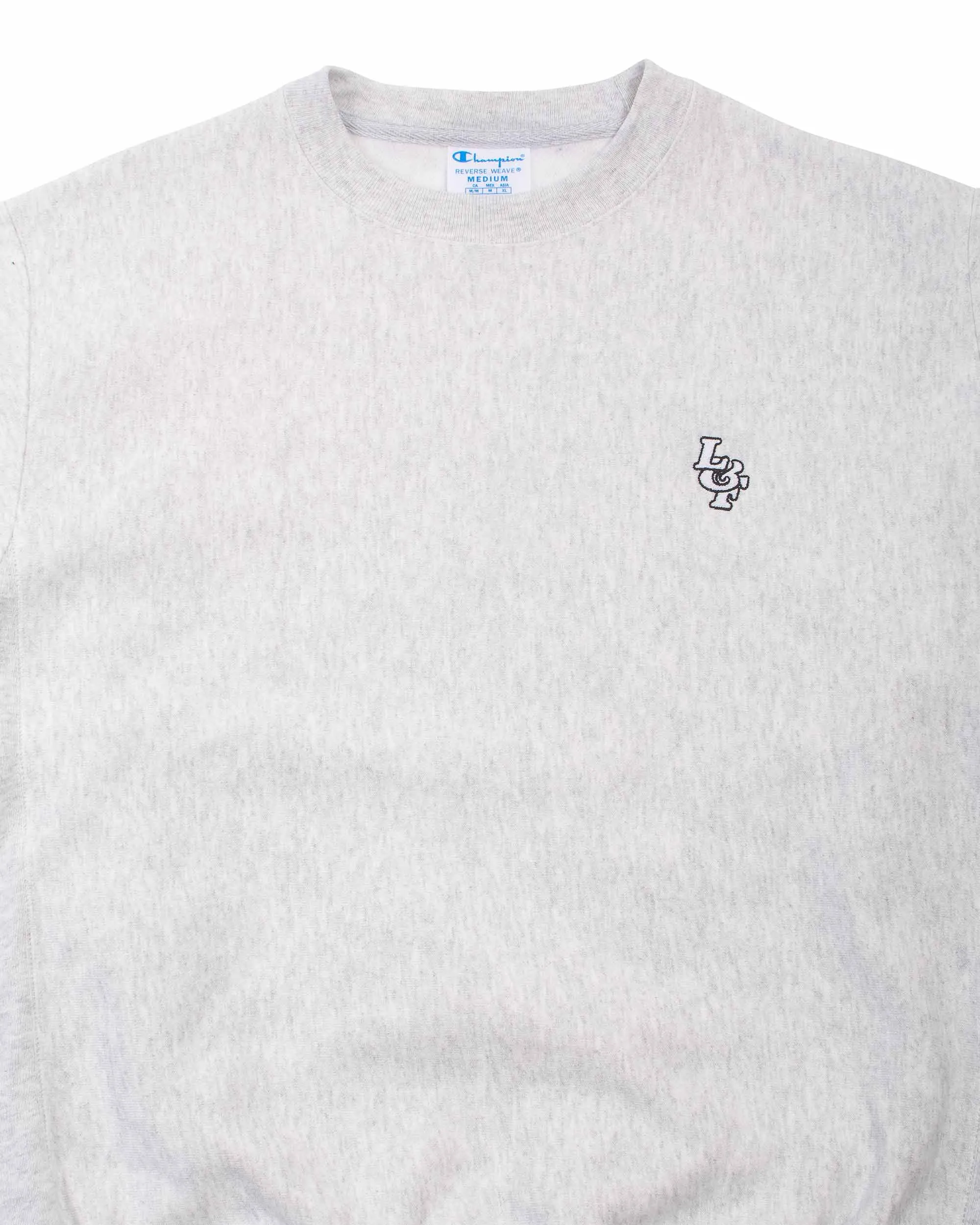Lost & Found Reverse Weave Crewneck Silver Grey