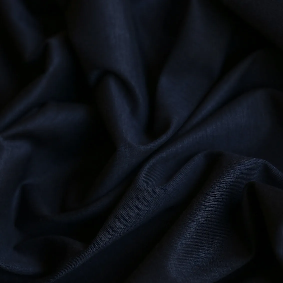 Mercerised Navy Cotton Knit