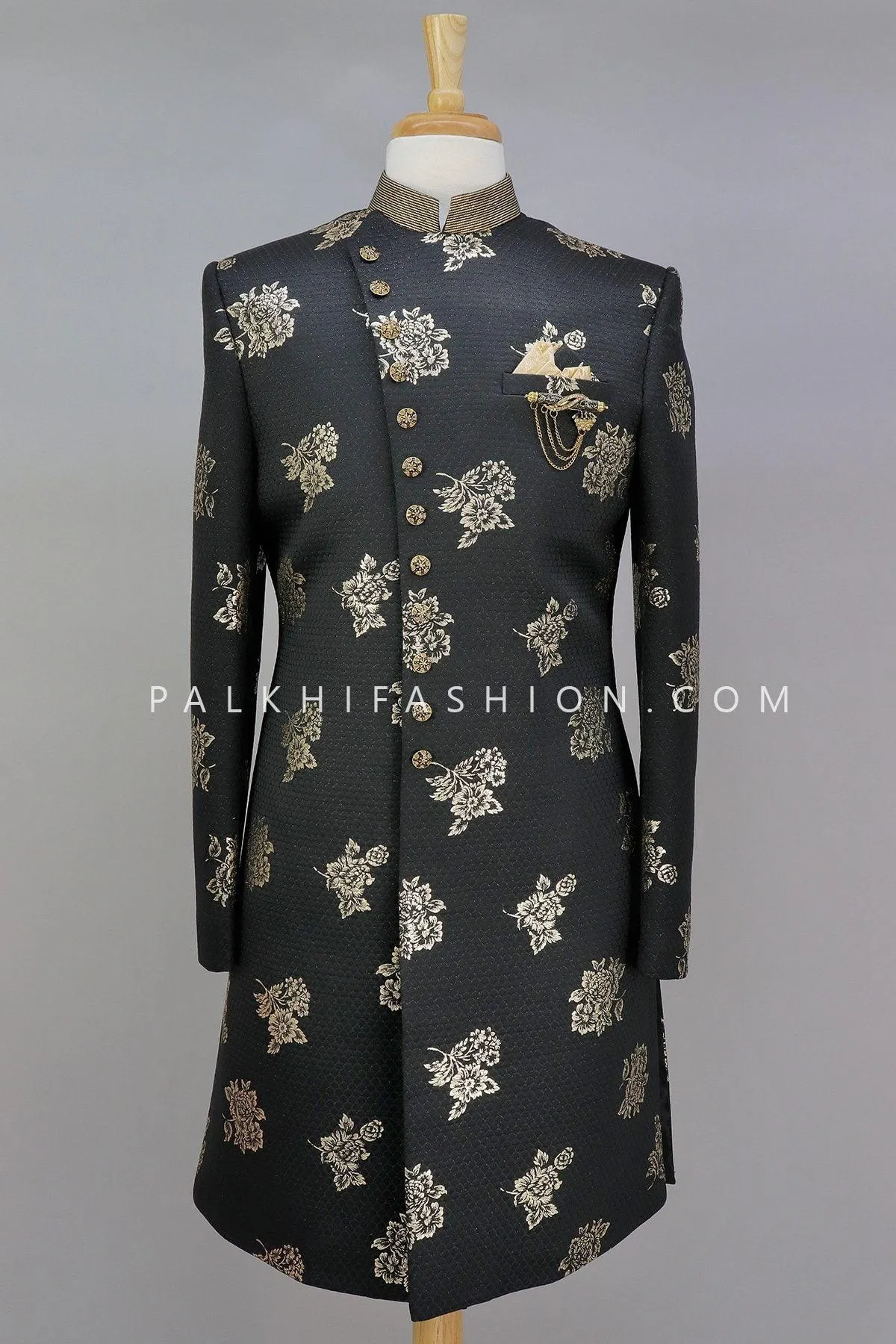 Modern Look Black Silk Indo-Western-Palkhi Fashion