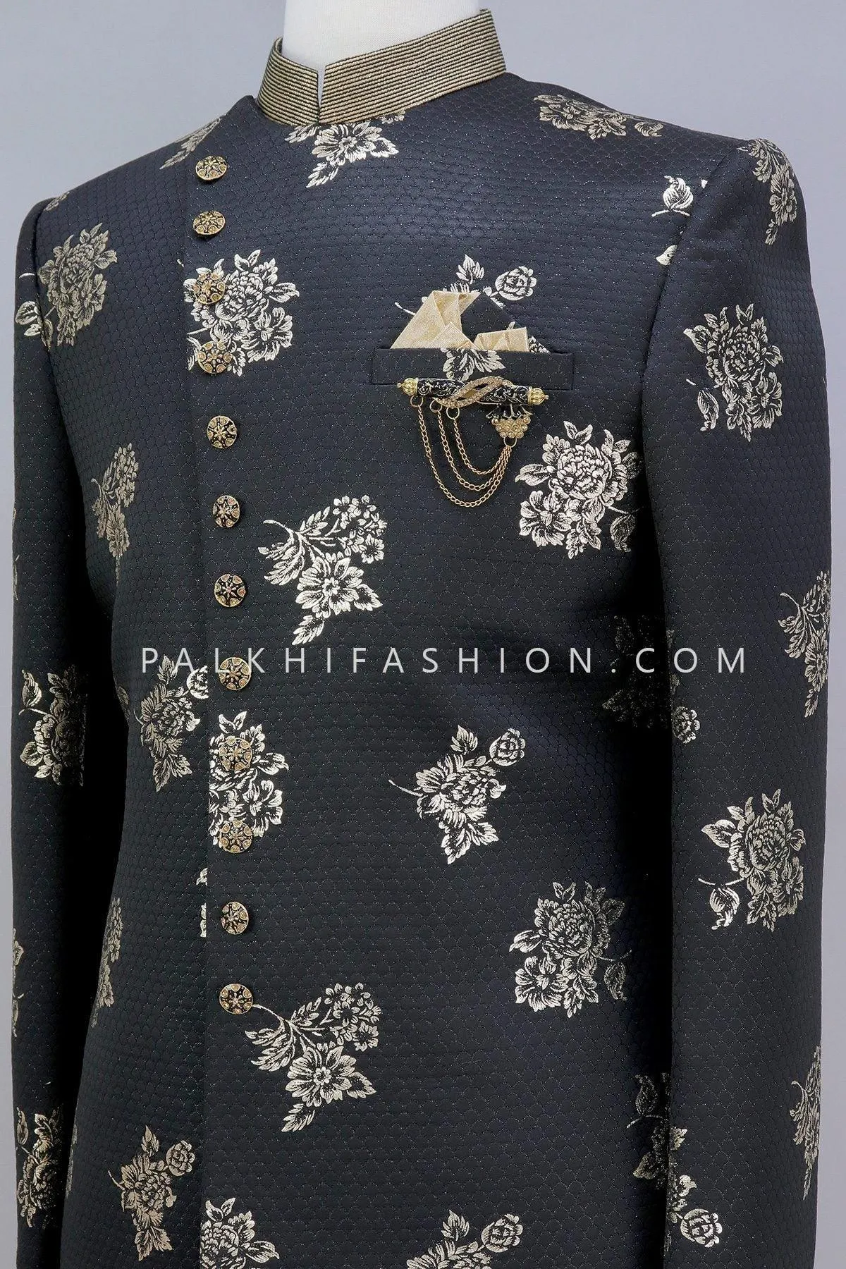 Modern Look Black Silk Indo-Western-Palkhi Fashion