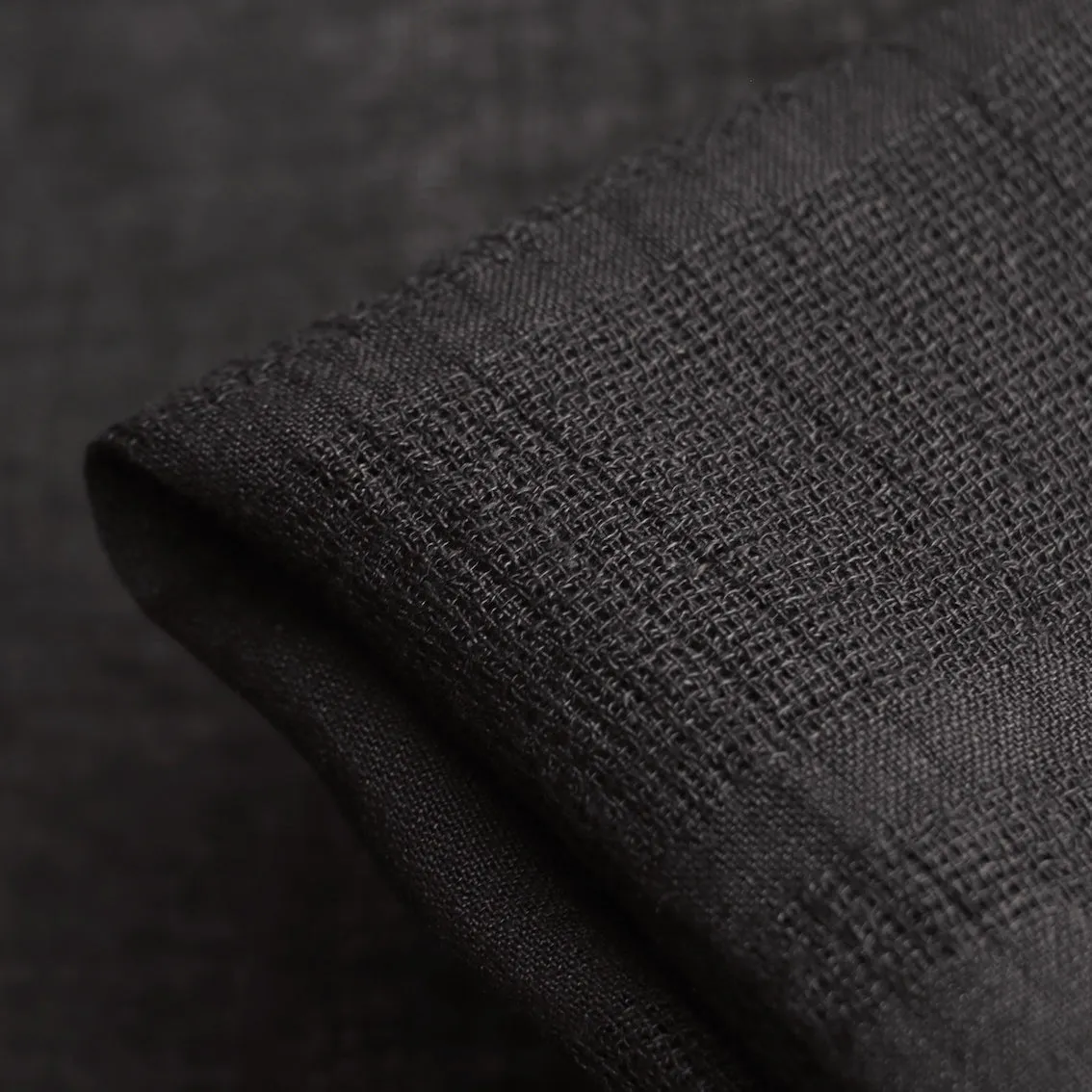 Nero Striped Weave Gauze