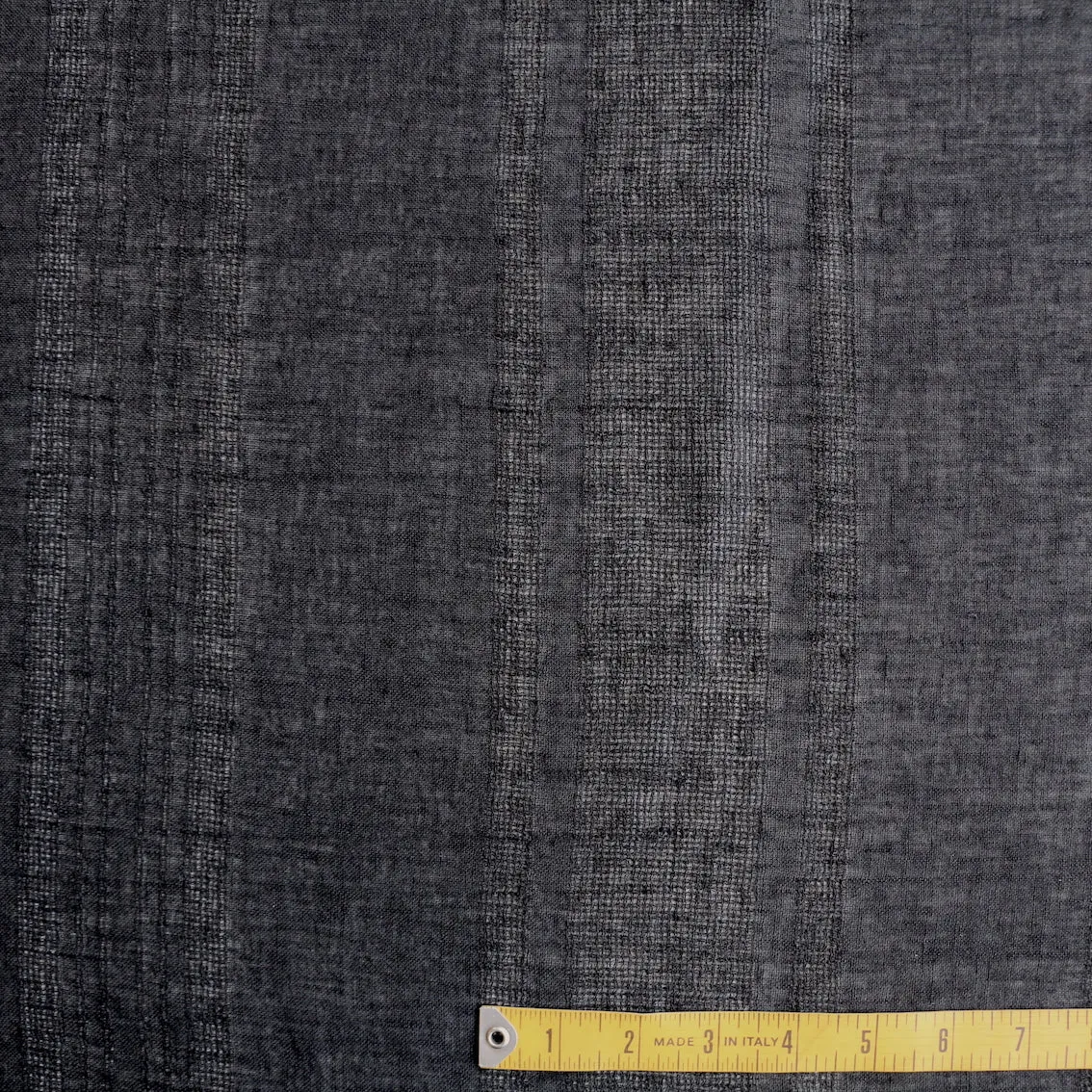 Nero Striped Weave Gauze