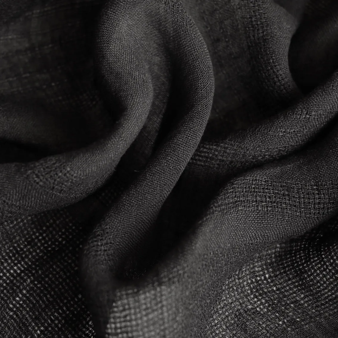 Nero Striped Weave Gauze