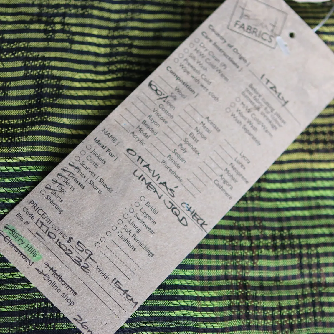 Ottavia's Check Linen Jacquard
