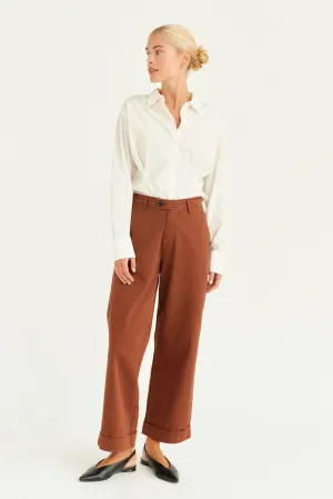 PD-Birkin Weekend Cropped Pant - Warm brown