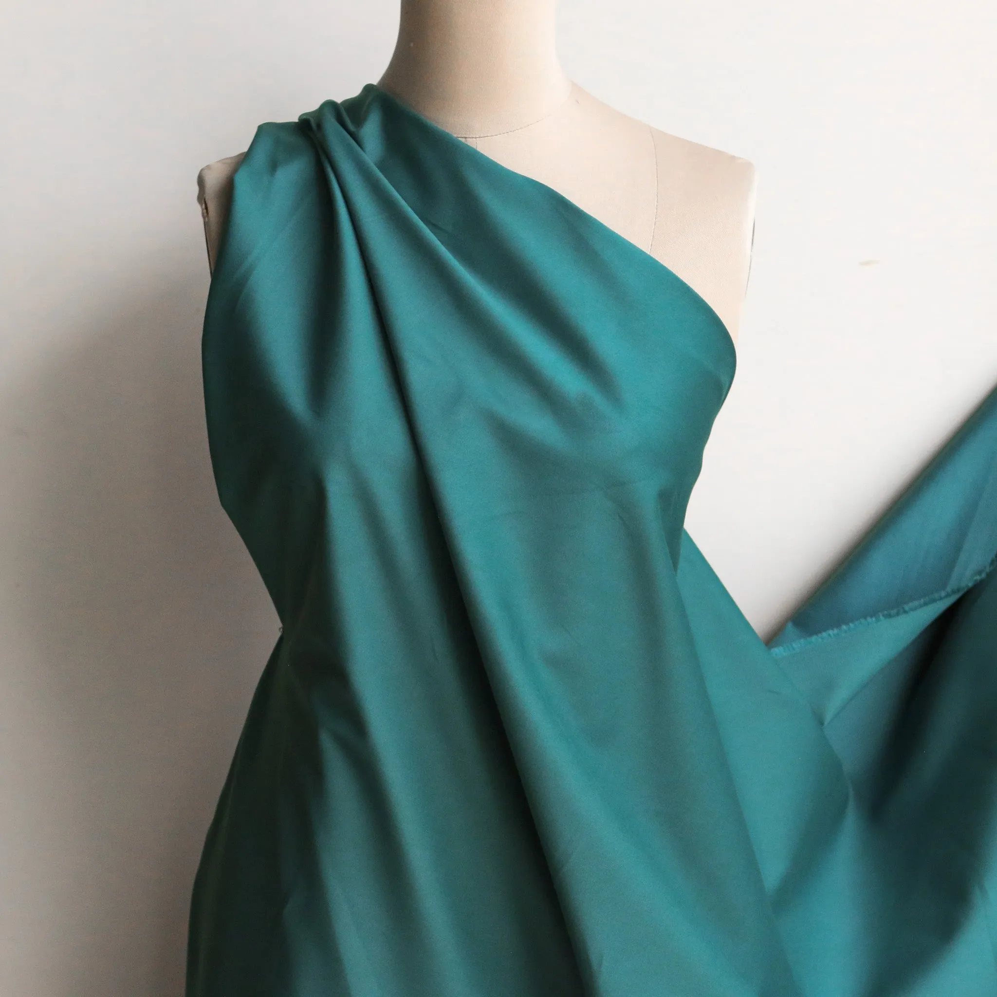 Peacock Stretch Cotton Sateen