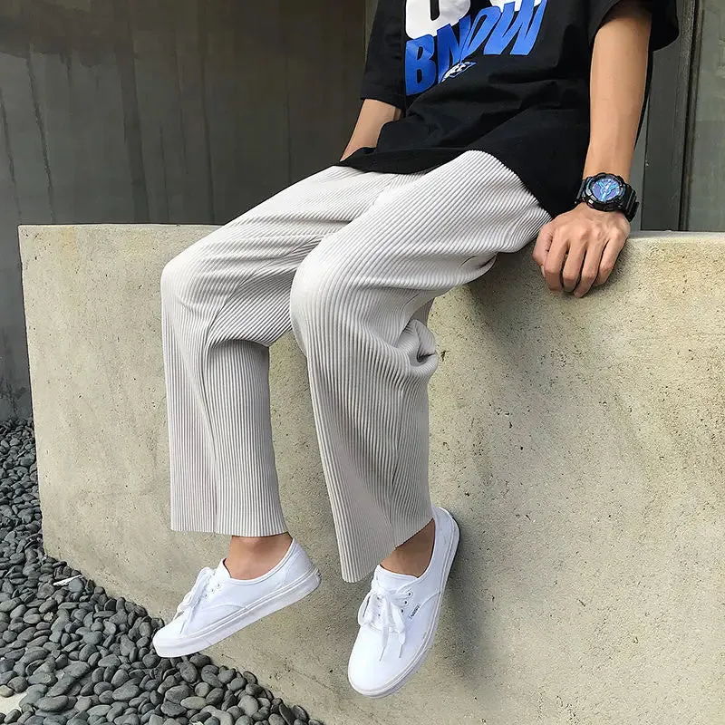 Pleated Straight Loose Casual Pants