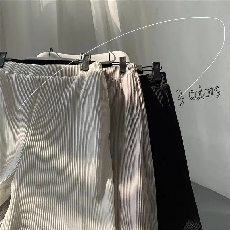 Pleated Straight Loose Casual Pants