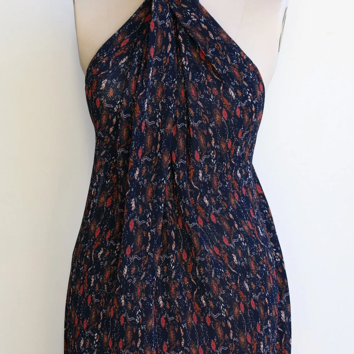 Plisse Midnight Bloom - Floral Georgette