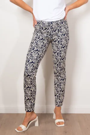 Raffaello Rossi Penny Two Tone Graphical Print Pant