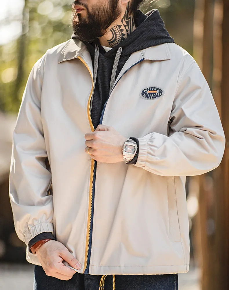 Retro Coach City Boy Contrast Color Street Men's Jacket