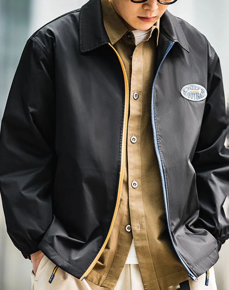 Retro Coach City Boy Contrast Color Street Men's Jacket