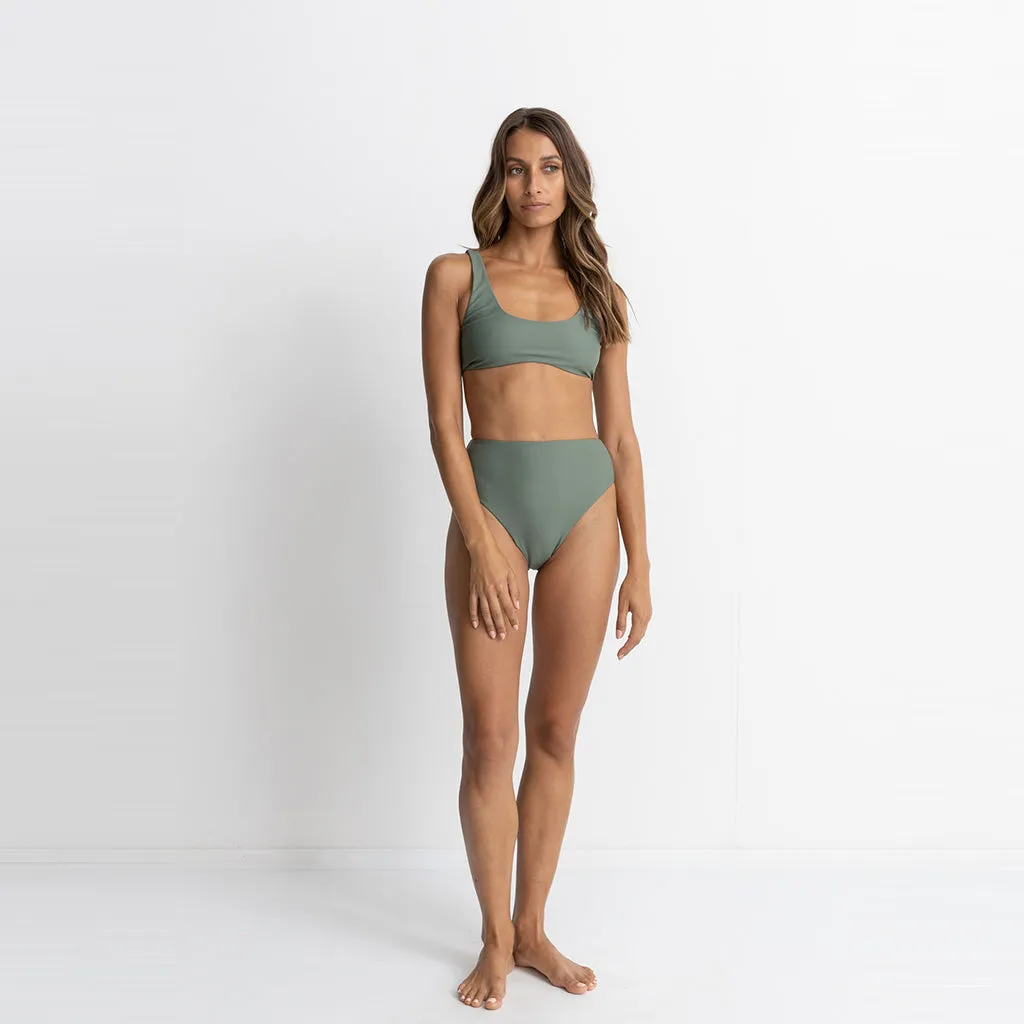 Rhythm Women's Classic Crop Top - Olive