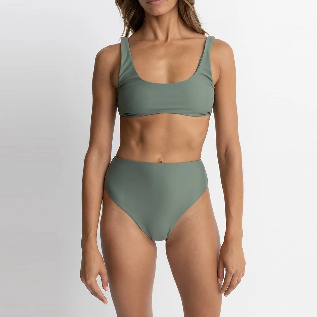 Rhythm Women's Classic Crop Top - Olive