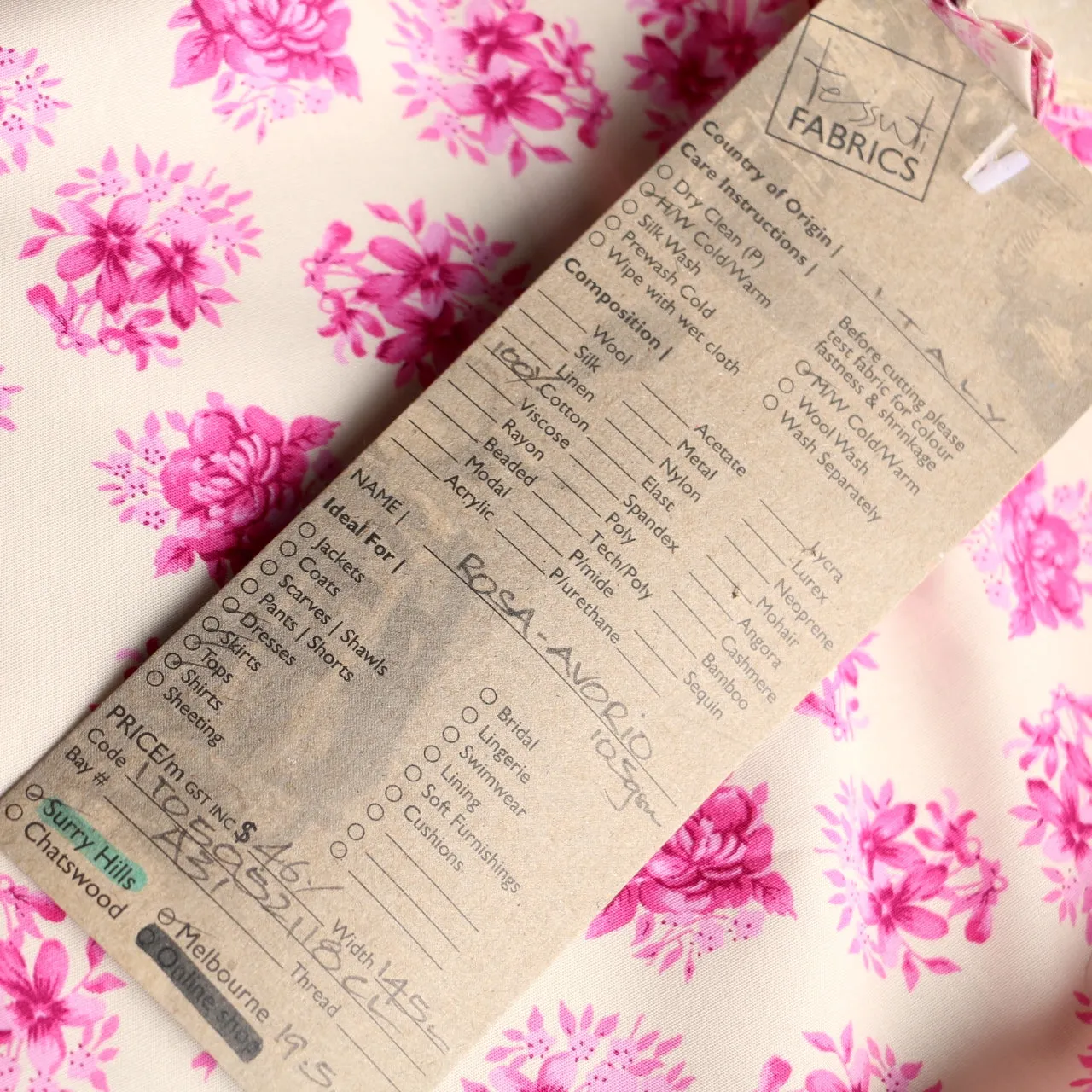 Rosa Avorio Cotton Poplin