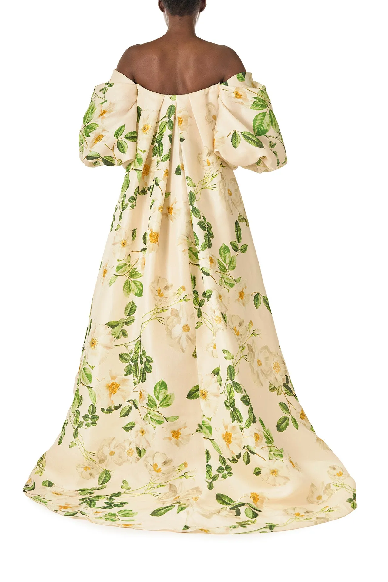 Rose Printed Blouson Cape