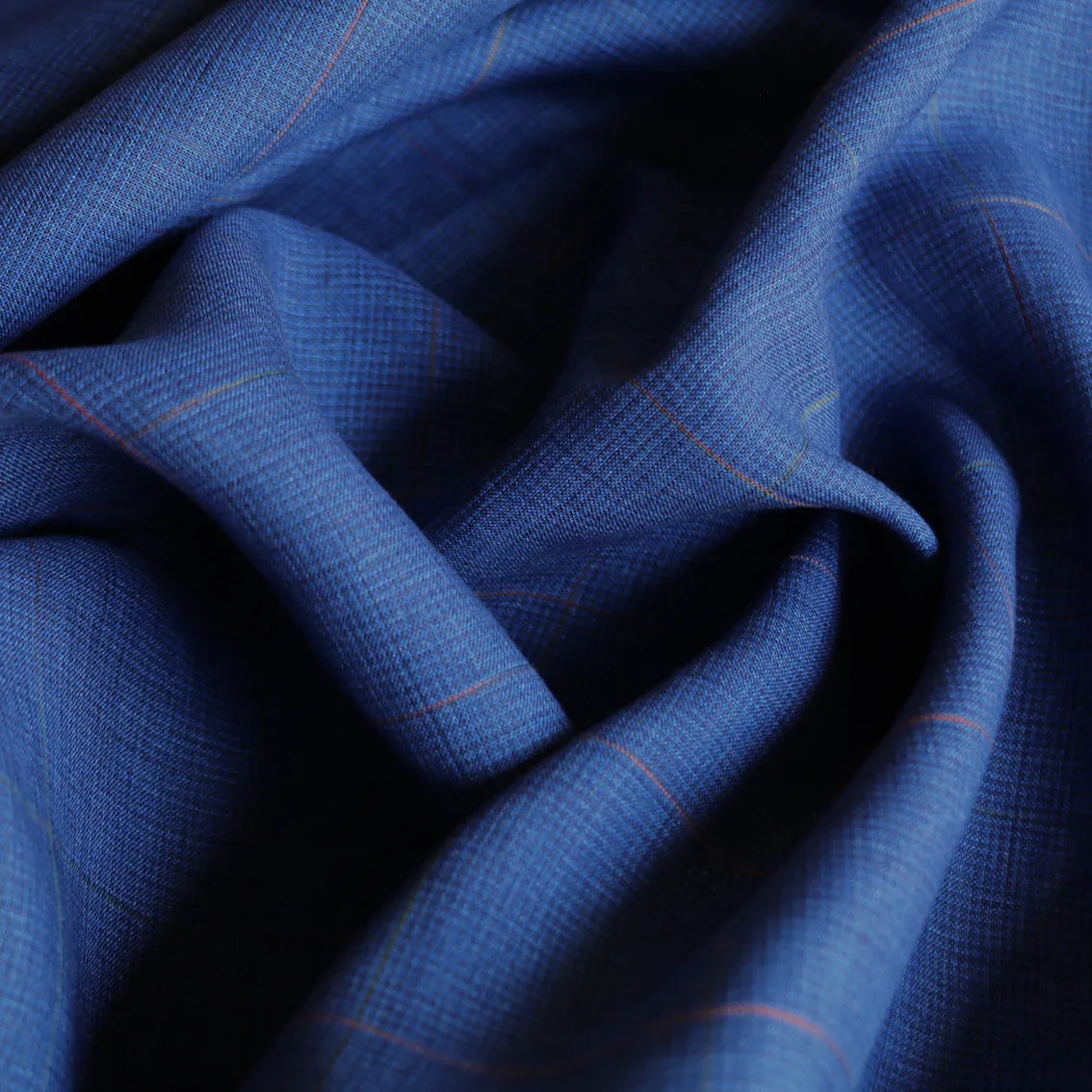 Sapphire Grid Check Linen