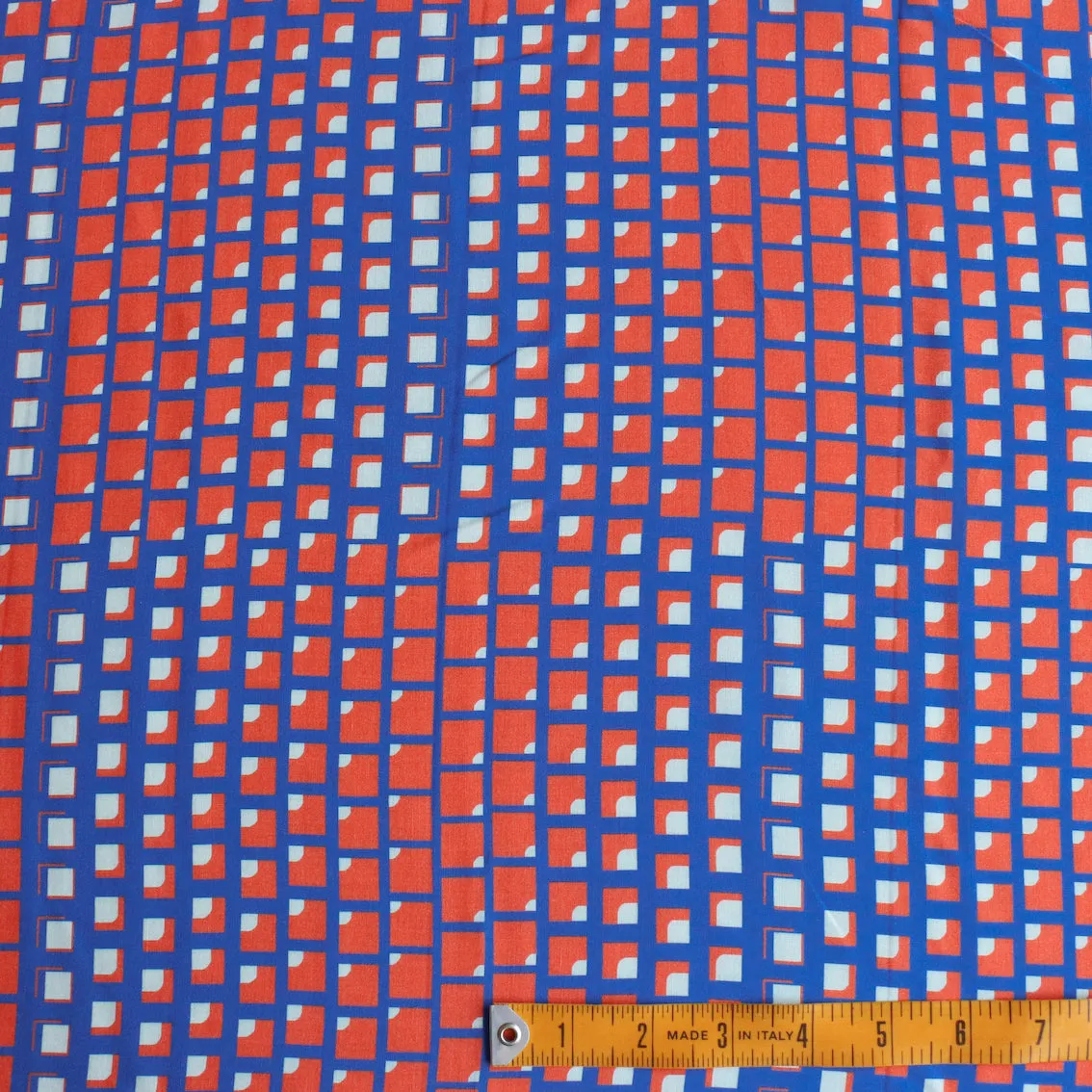 Shattered Coral on Bluette Viscose