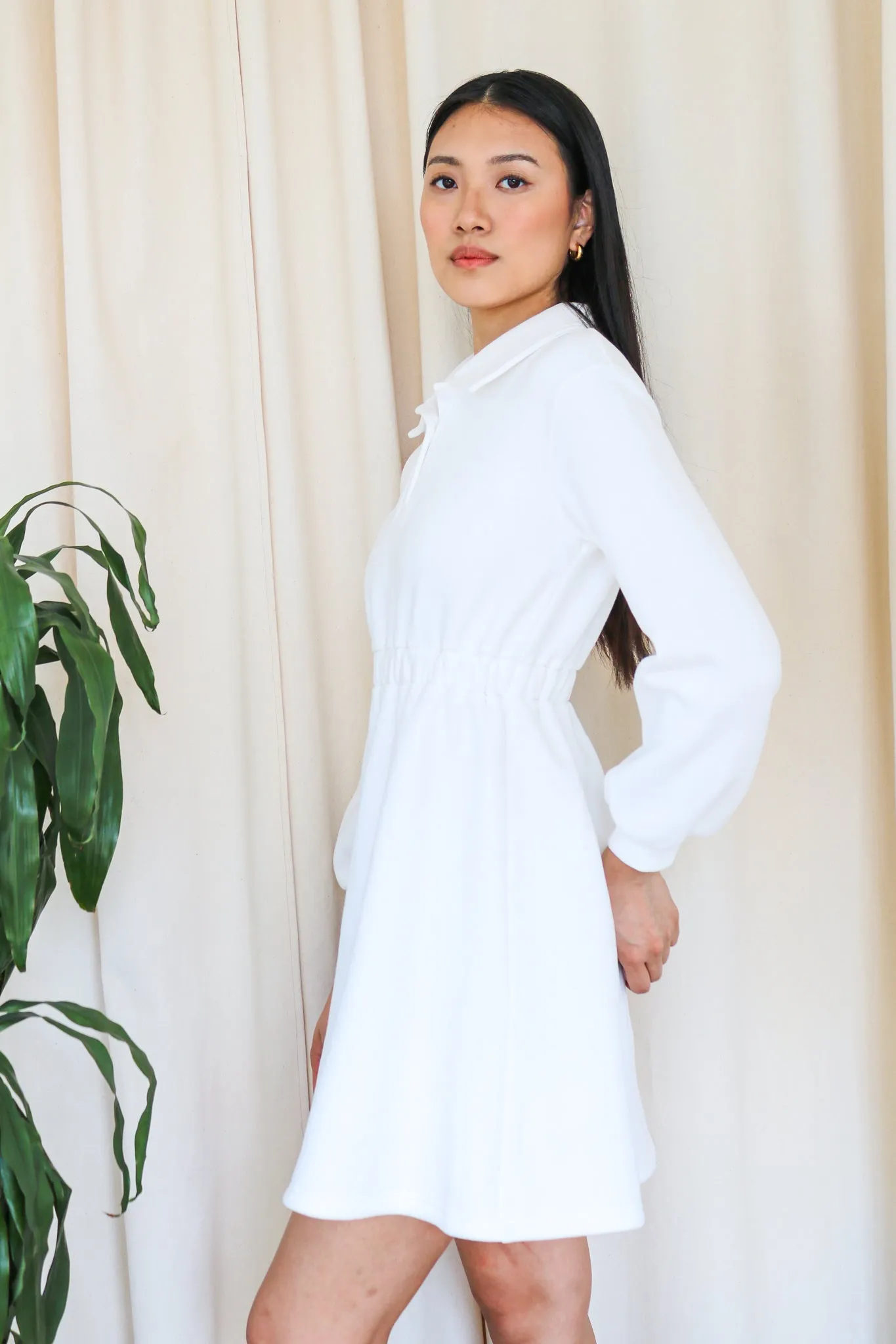Sleek Polo Collar Tennis Dress