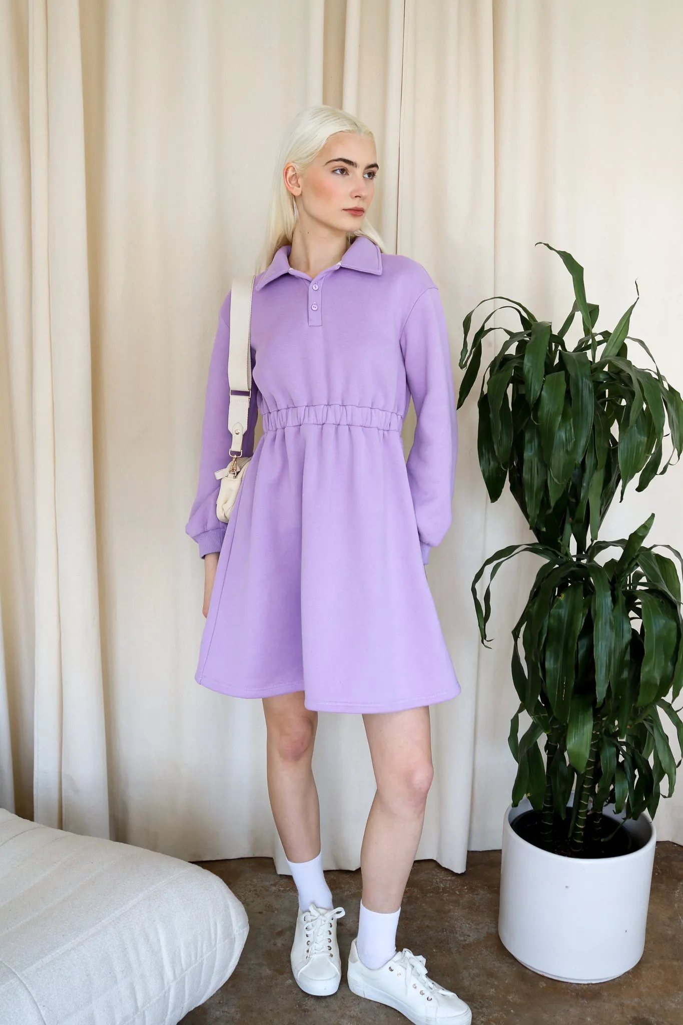 Sleek Polo Collar Tennis Dress