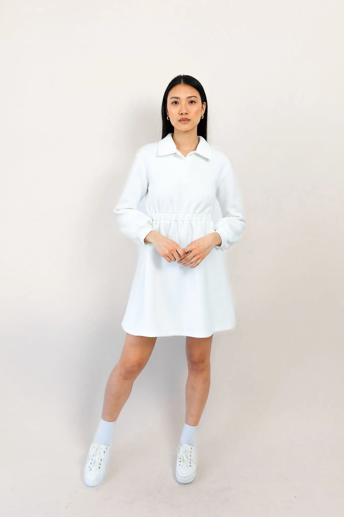 Sleek Polo Collar Tennis Dress