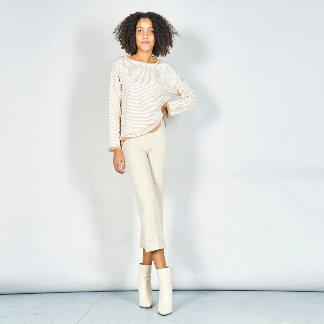 Straight-leg tailored pants wholesale