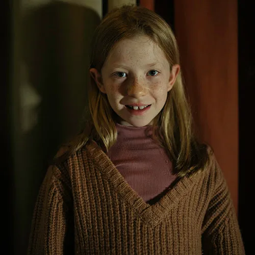 Sweater Knitted V Neck Rusty Apricot