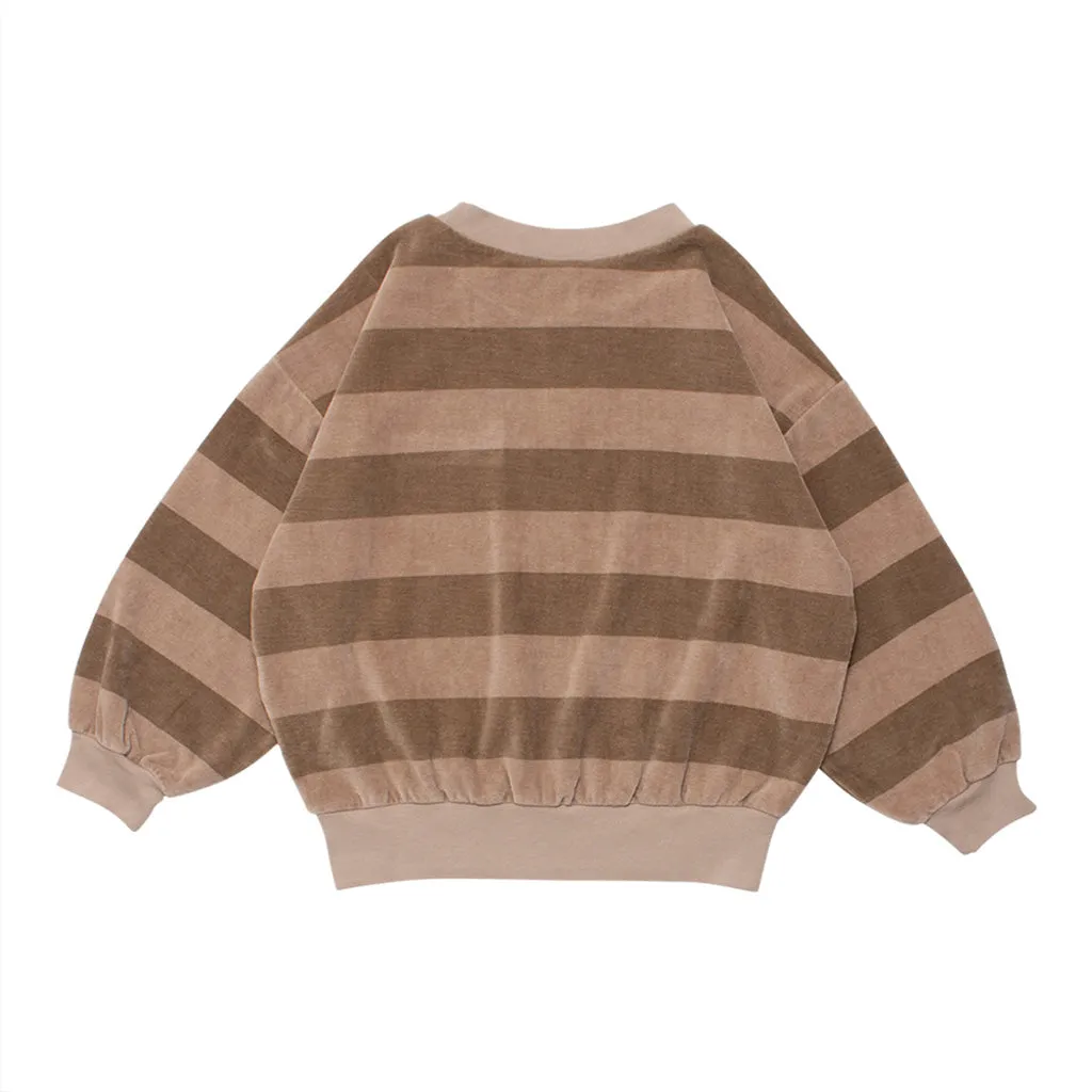 Sweater Perform Soft Brown Stripe