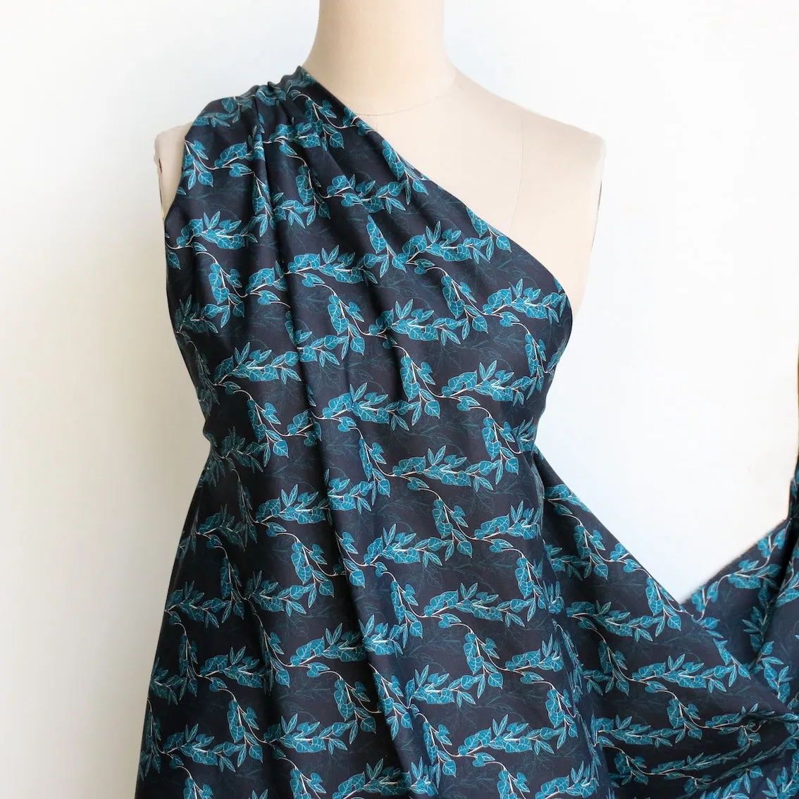 Teal Ivy Cotton Lawn