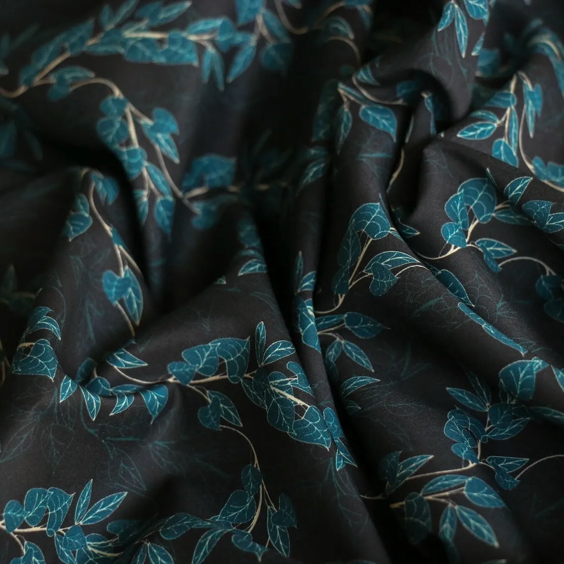 Teal Ivy Cotton Lawn