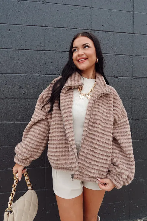 Textured Sherpa Jacket