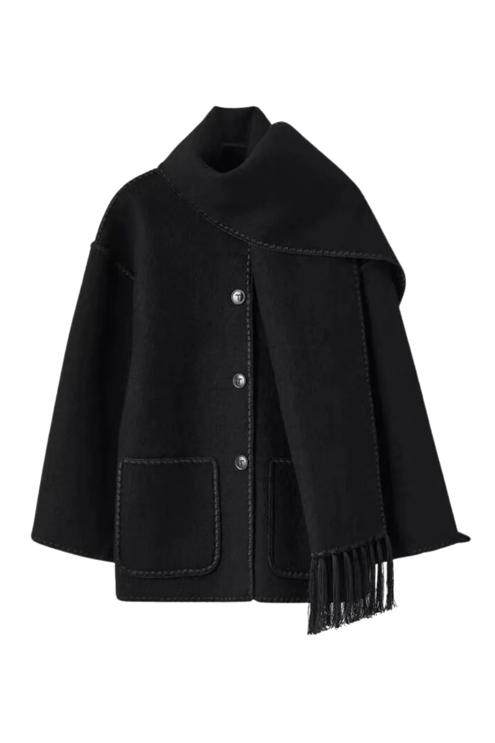 'Thalia' Wool Blend Scarf Jacket *8 Colors