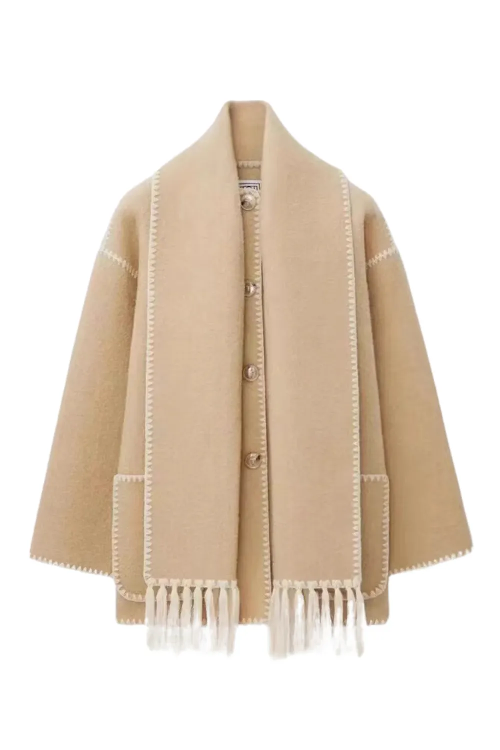 'Thalia' Wool Blend Scarf Jacket *8 Colors