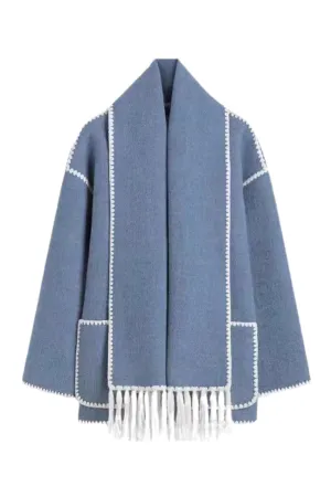 'Thalia' Wool Blend Scarf Jacket *8 Colors
