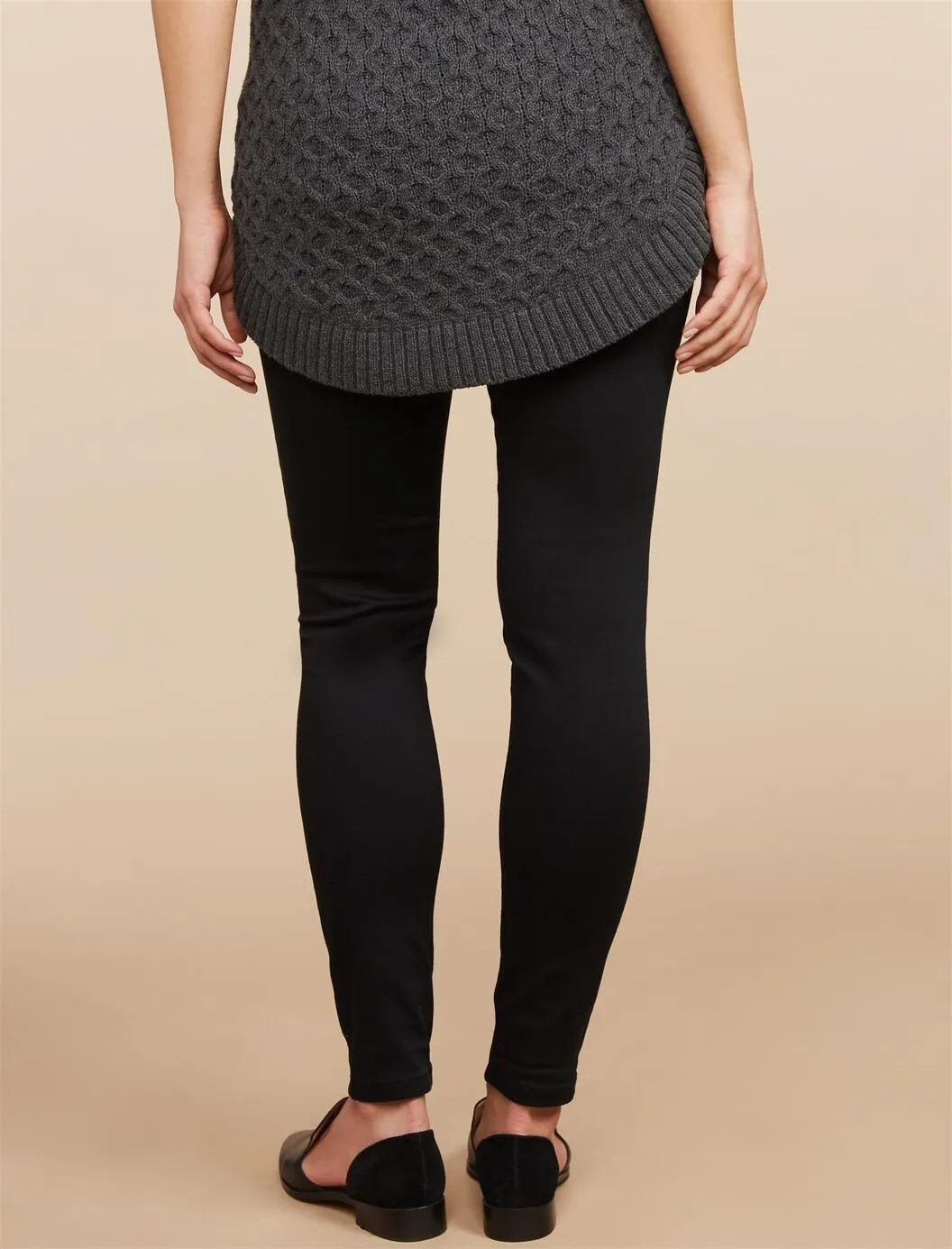 The Bella Secret Fit Belly 5-Pocket Skinny Leg Maternity Pants in Black
